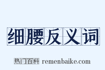 细腰反义词是什么意思的图片